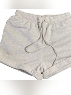 ALWAYS YOU. Oatmeal Heather High Waisted Fleece Lounge Shorts - Size M